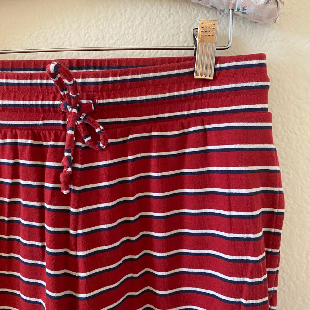 Red and White Striped Lounge Pants